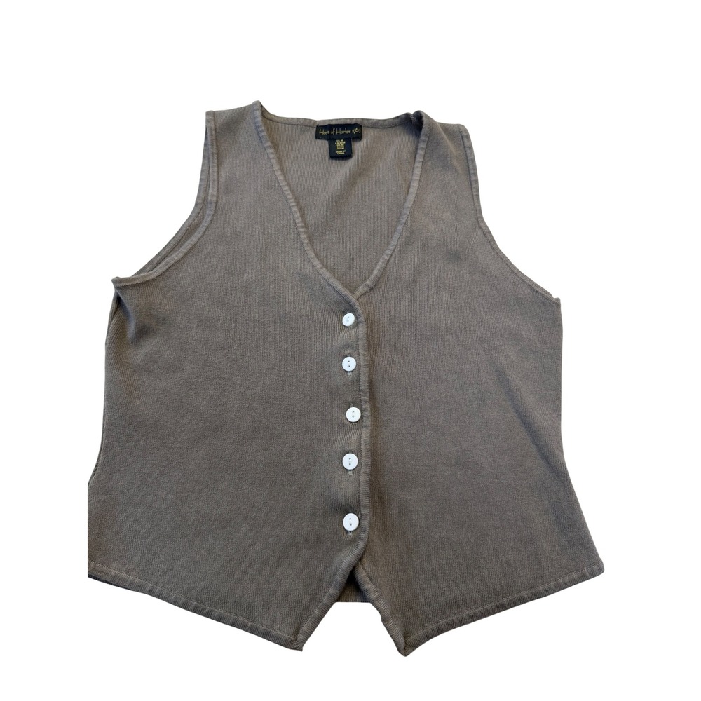 House of Harlow 1960 Knit Button Front Sweater Vest Medium